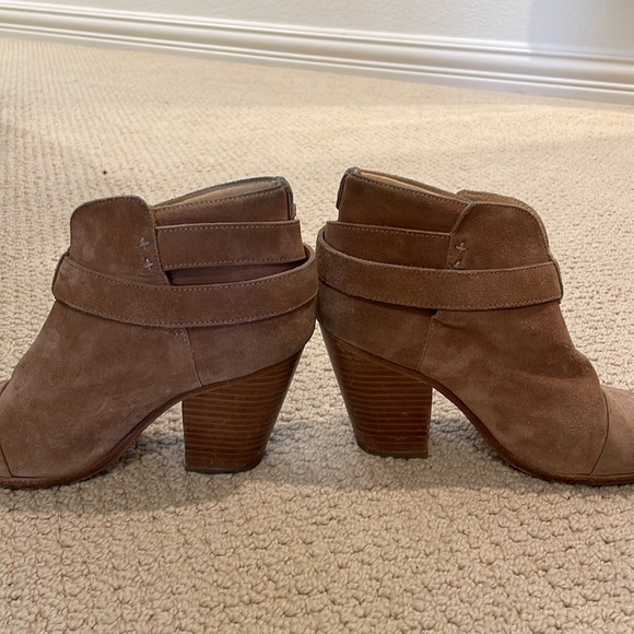 Rag & Bone Harrow Booties 36.5 Camel Suede - Picture 7 of 8
